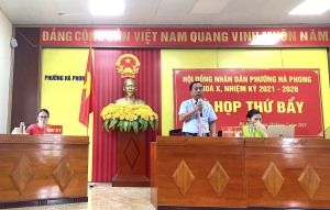 Hội đồng nhân dân phường Hà Phong tổ chức kỳ họp thứ Bẩy, HĐND phường khoá X, nhiệm kỳ 2021-2026