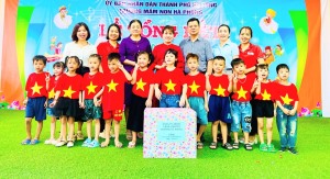 Trường mầm non Hà Phong tổ chức  tổng kết năm học 2023 - 2024