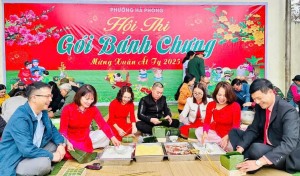 Phường Hà Phong tổ chức Hội thi gói bánh chưng Mừng Xuân Ất Tỵ 2025